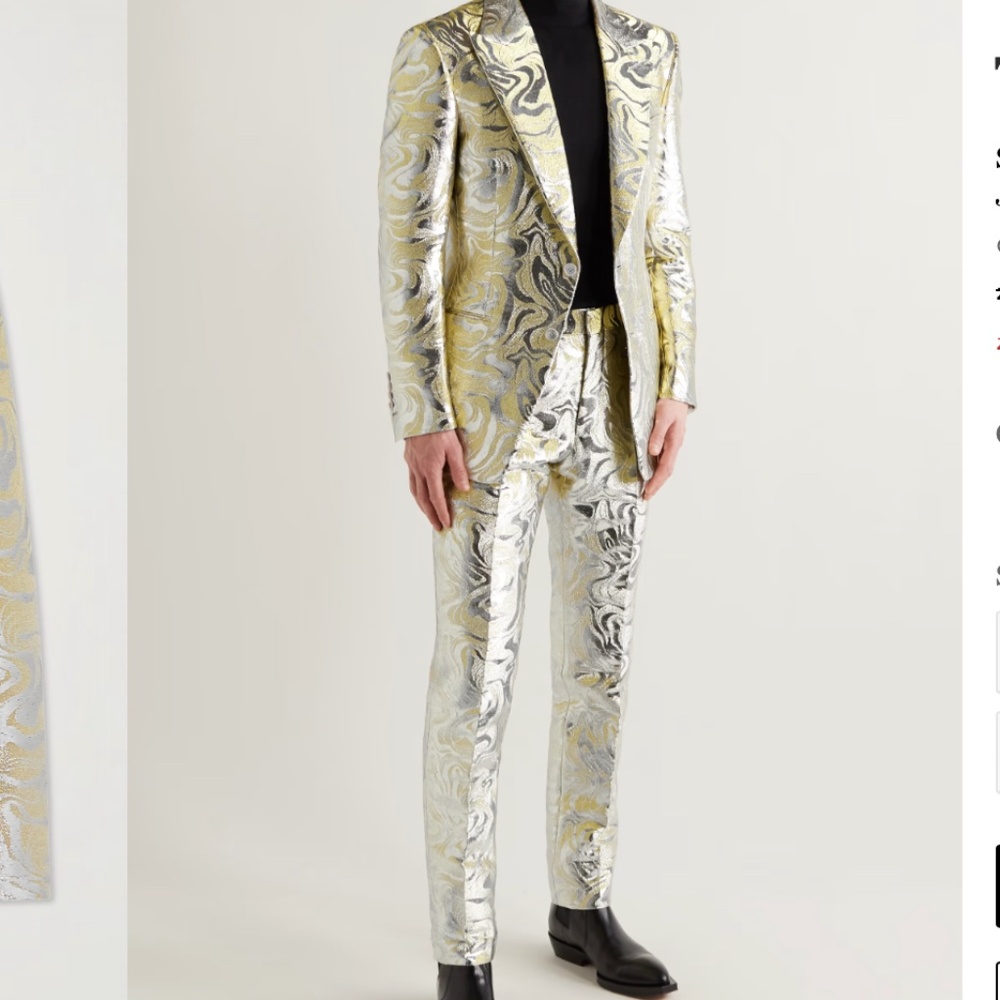 Tom Ford Spencer Men's Metallic  Brocade Suit